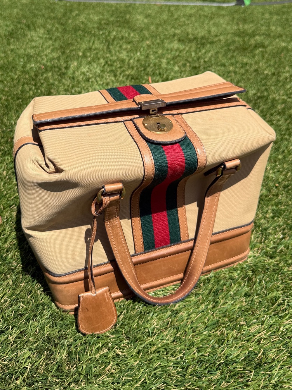 GUCCI Vintage Doctor’s/Weekender Sherry Line Bag RARE